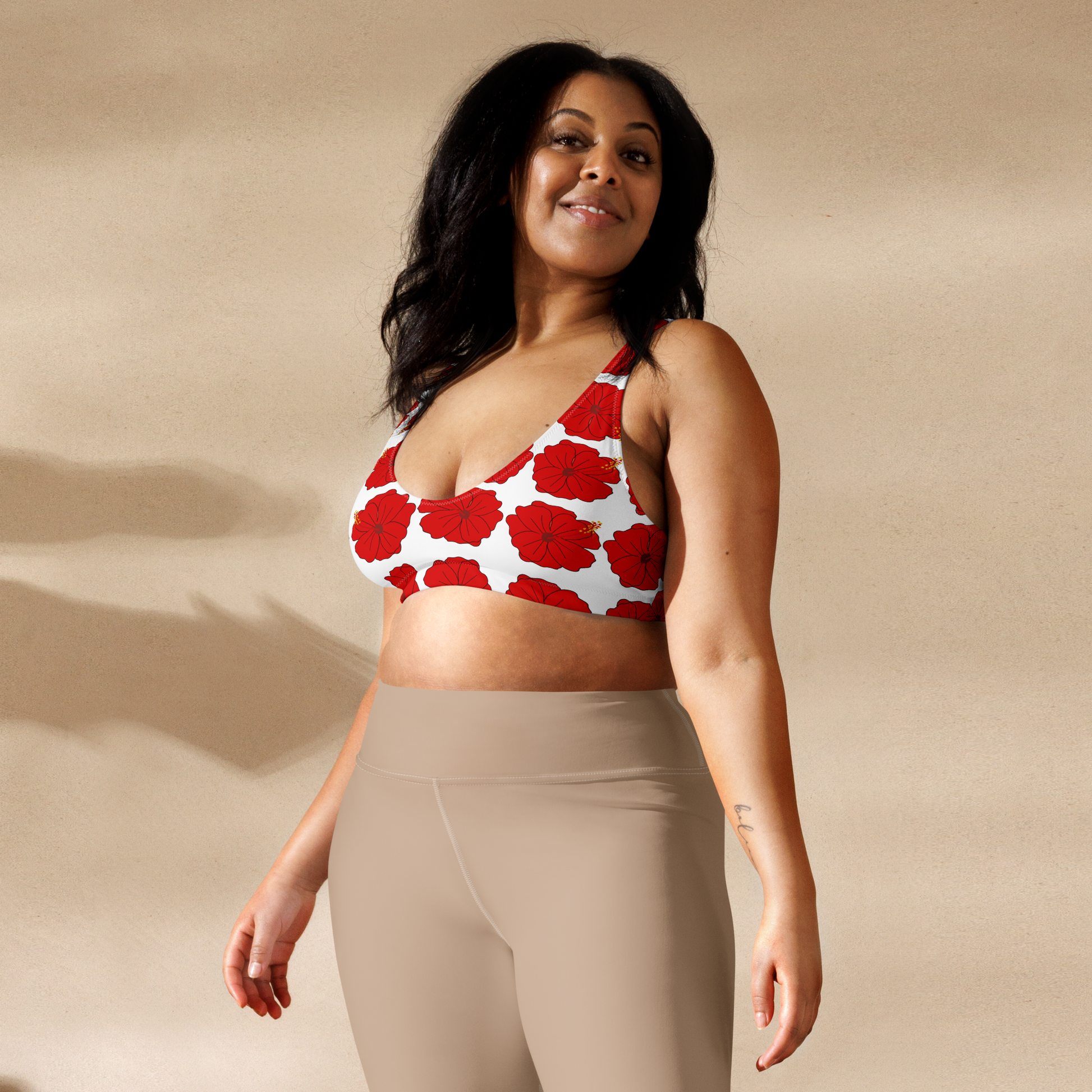 La Amapola Flower padded bikini top