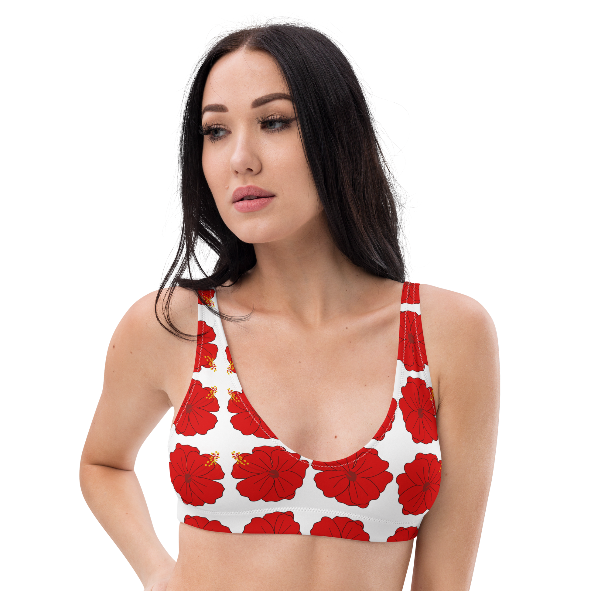 La Amapola Flower padded bikini top