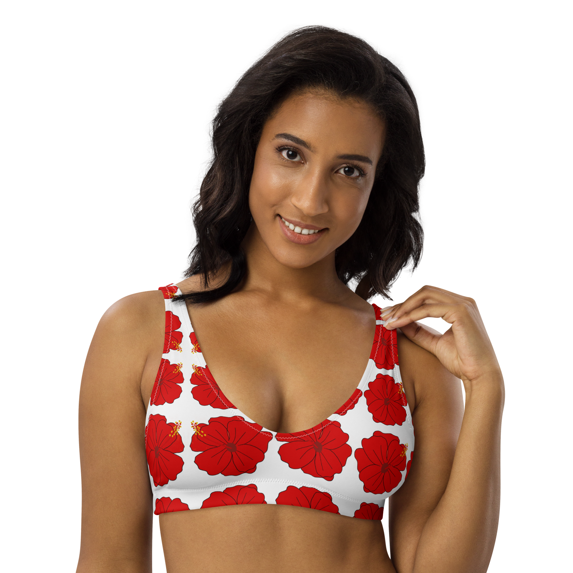 La Amapola Flower padded bikini top