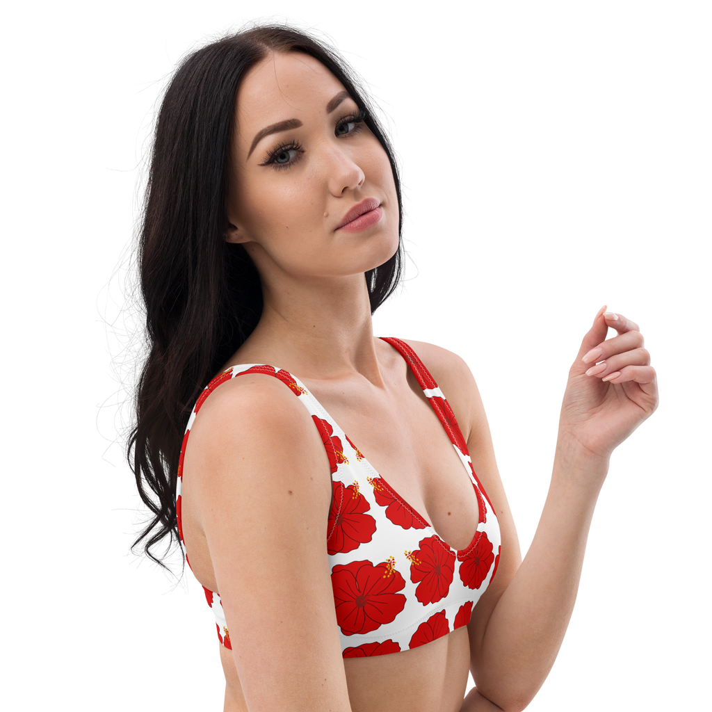 La Amapola Flower padded bikini top