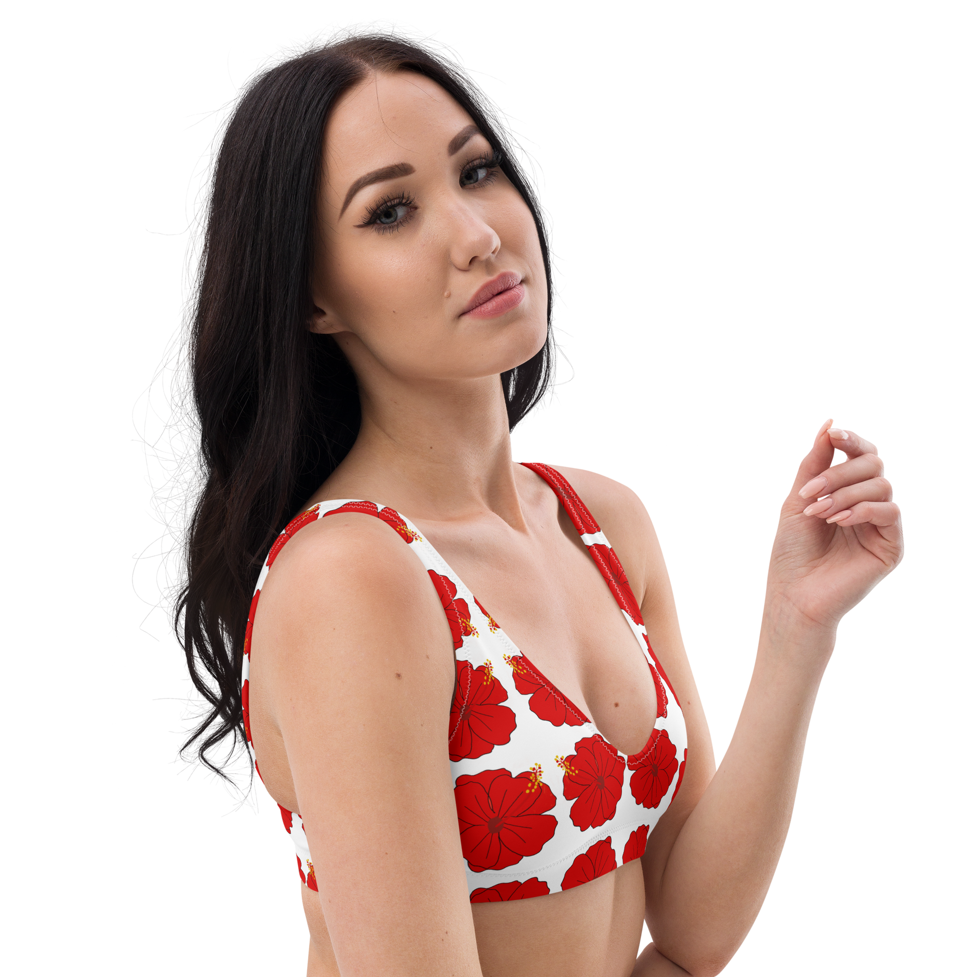 La Amapola Flower padded bikini top