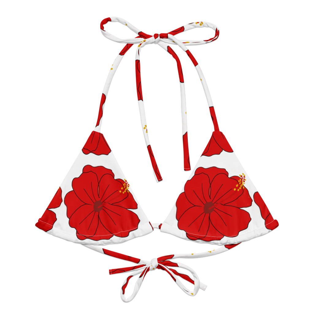 La Amapola Flower string bikini top