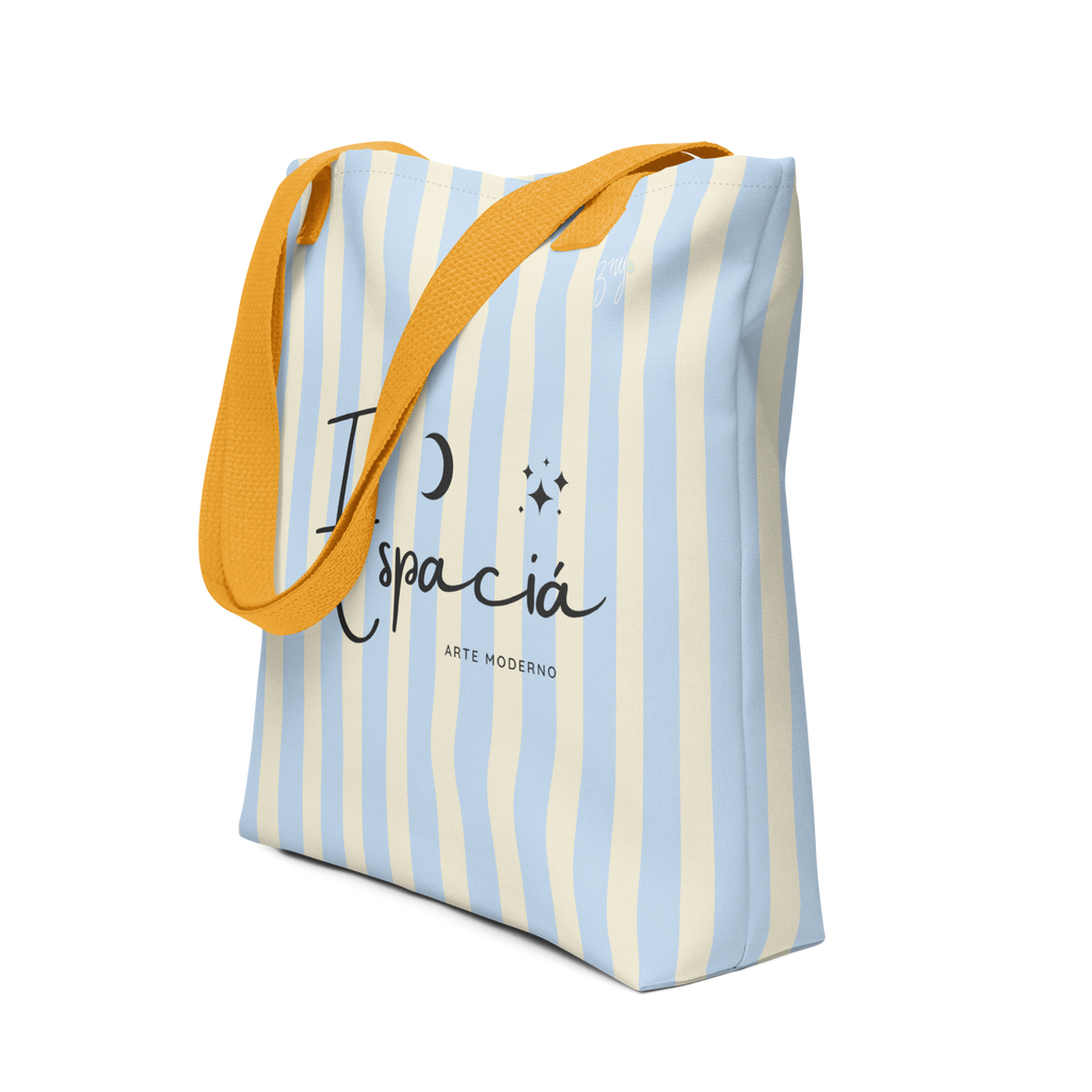 Yellow-blue Tote bag with Logo