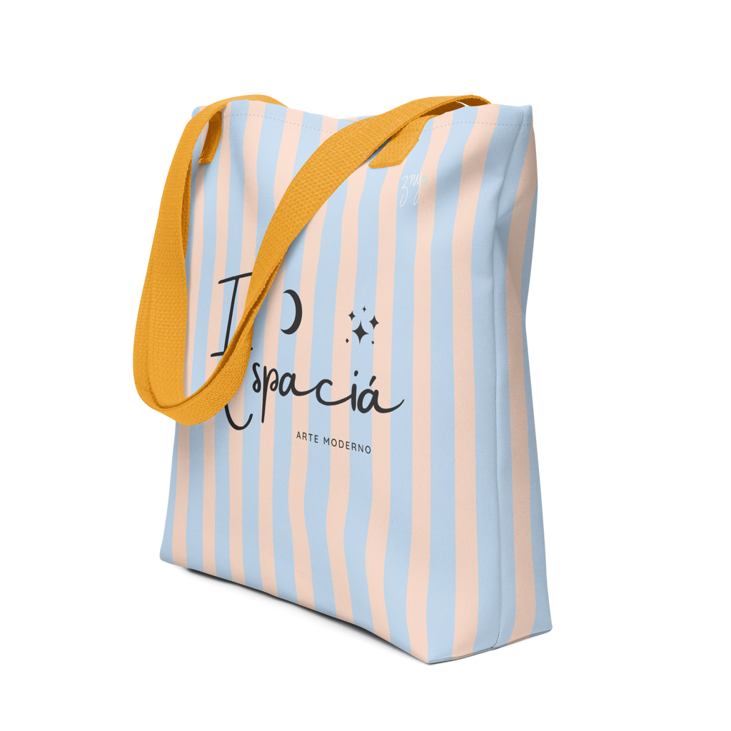 Blue-Peach Tote bag with Logo
