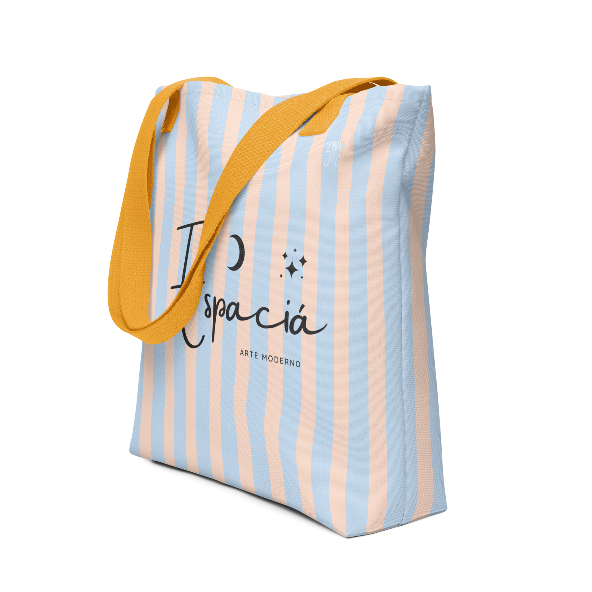 Blue-Peach Tote bag with Logo