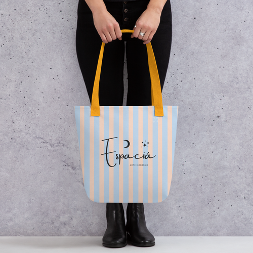 Blue-Peach Tote bag with Logo
