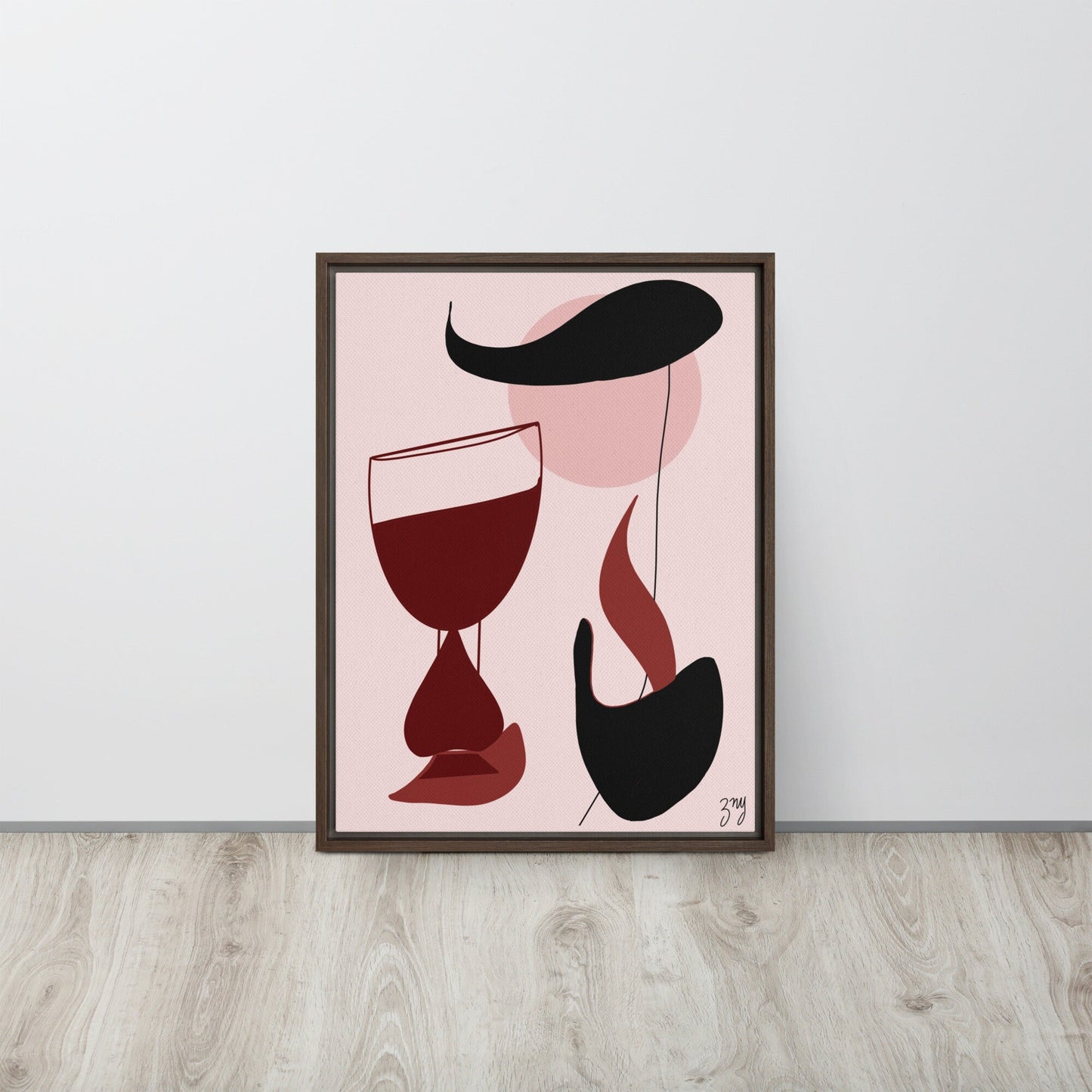 The Good Wine Framed Canvas Collection. Wall Art, Artwork, Abstract Art, Modern Art, Mid Century Art