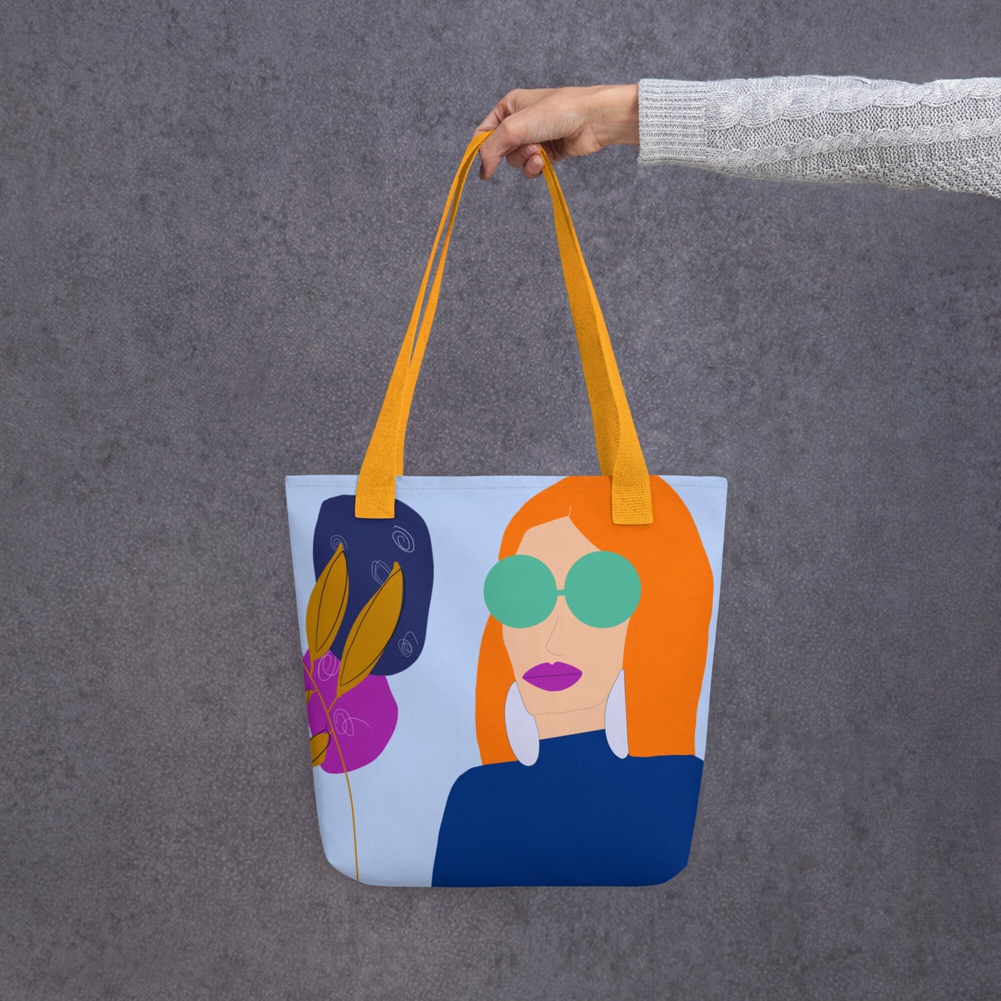 The Sunset Lady Tote Bag 15'' X 15''
